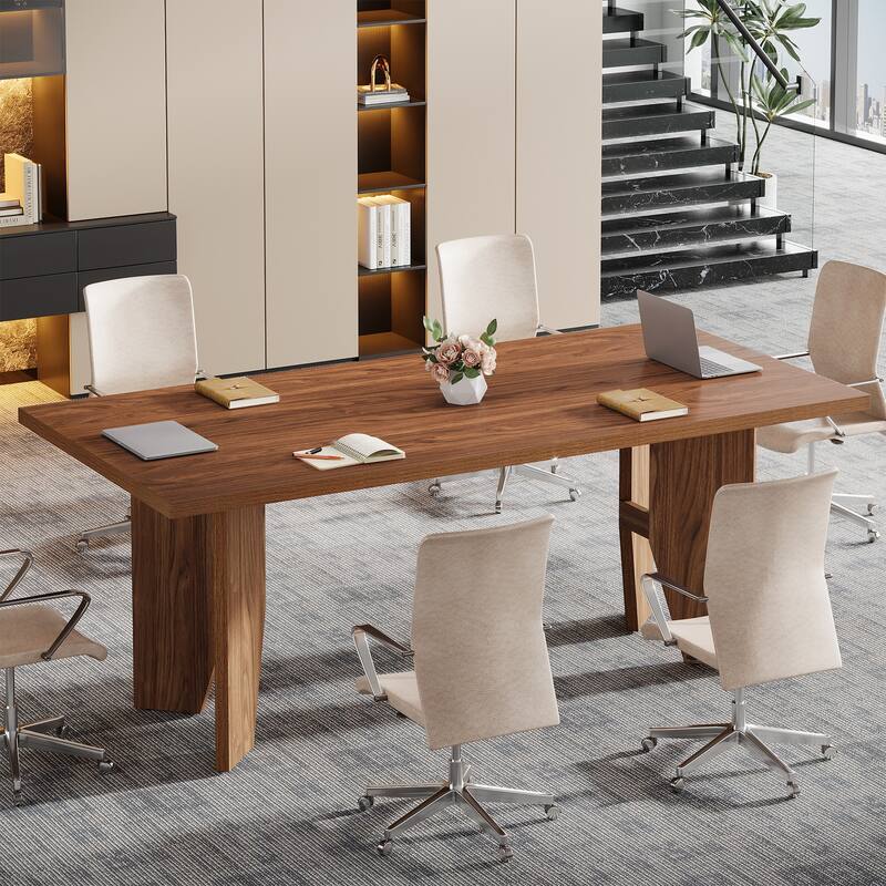 5.3ft Conference Table for 4-6 People, Rectangular Conference Room Table - N/A