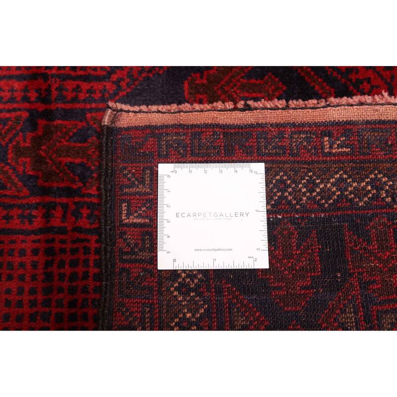 ECARPETGALLERY Hand-knotted Teimani Red Wool Rug - 3'2 x 5'5