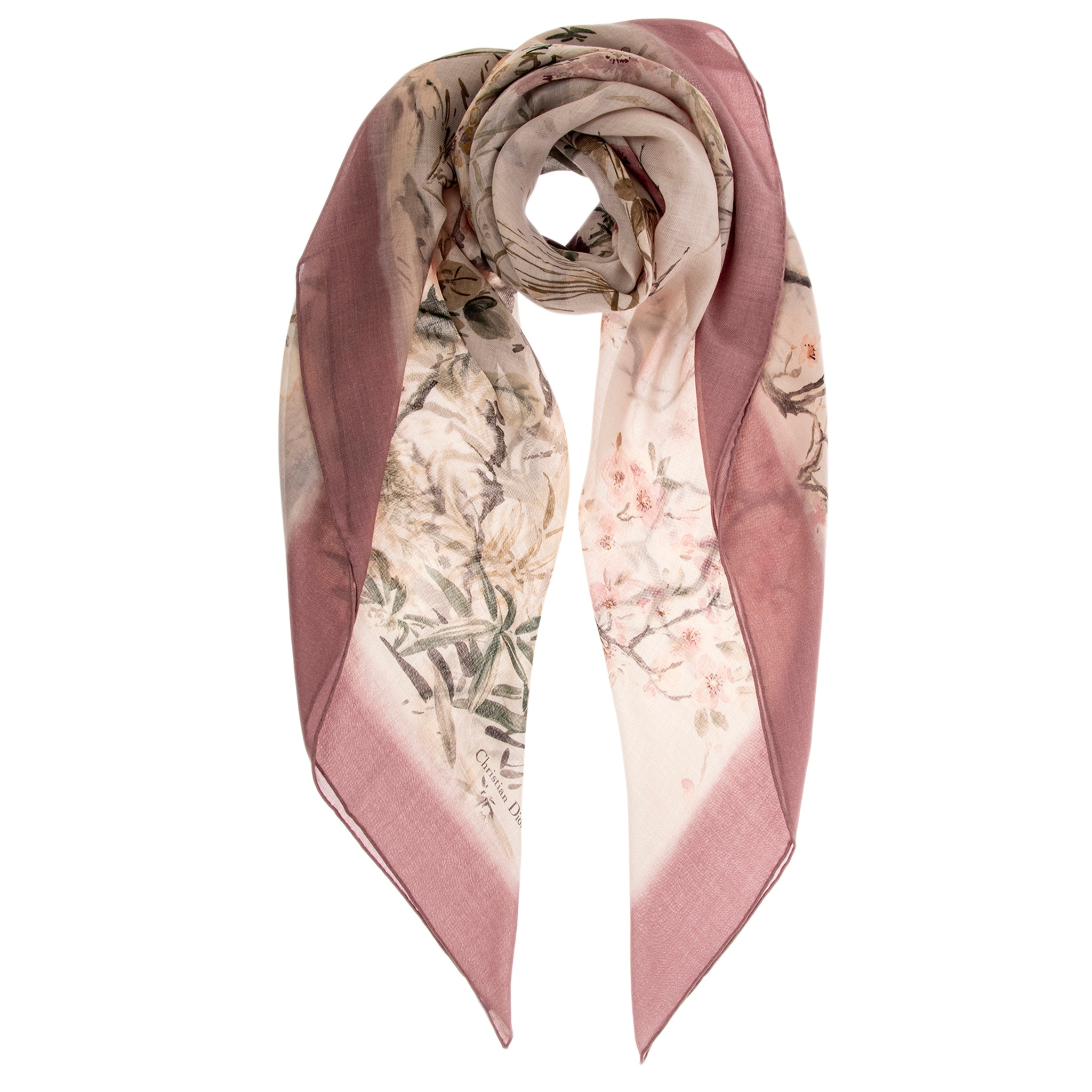 Christian Dior Millefiori Silk Scarf - Overstock - 43991765