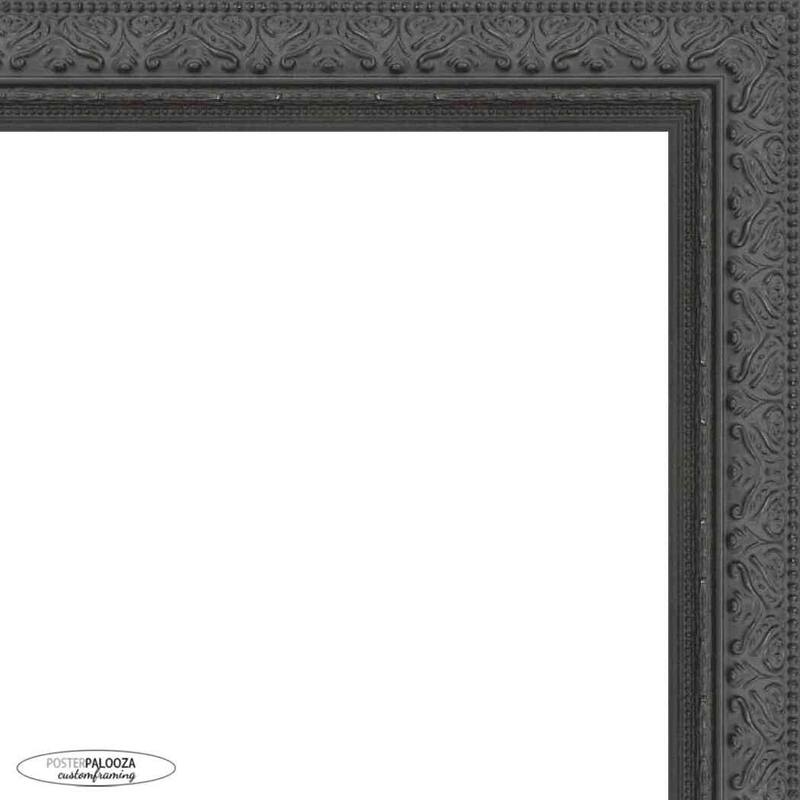30x30 Ornate Mahogany Complete Wood Square Picture Frame with UV