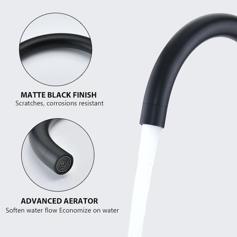 Widespread Double Handle Bathroom Faucet with Swivel Spout