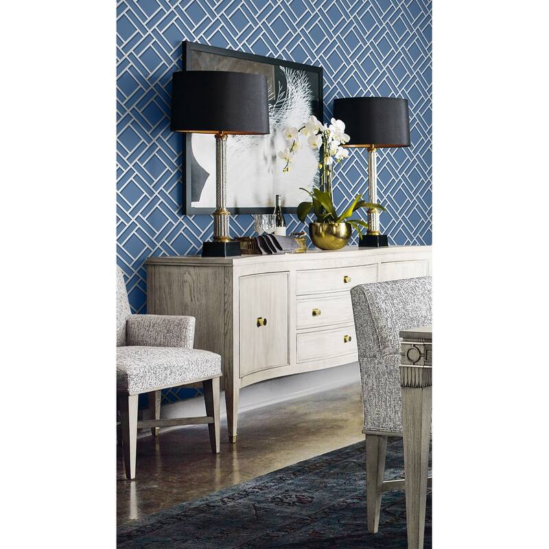 Seabrook Designs Lillian August Block Trellis Unpasted Wallpaper