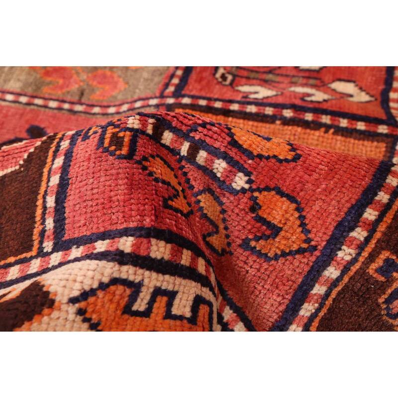 ECARPETGALLERY Hand-knotted Melis Vintage Red Wool Rug - 4'10 x 9'5