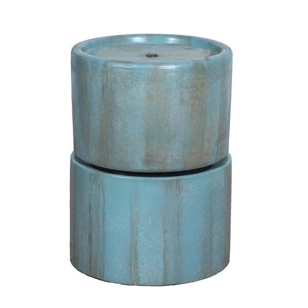 slide 2 of 4, A&B Home Round Outdoor Fountain - Green
