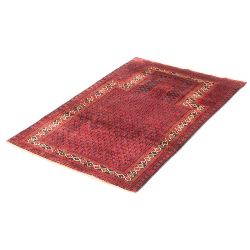 Teimani Burgundy Rug 2'11" x 4'5" - 2'11 x 4'5