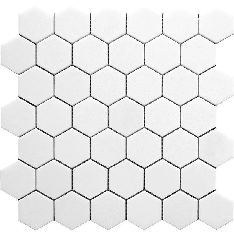 Apollo tile 12 x 12 Nubes Polished Pearl White Thassos Polished Marble Tile (4.83 sq ft/case) - 5 Pack