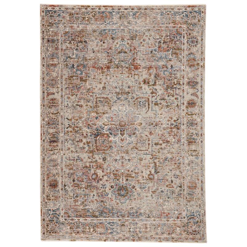 Varian Medallion Gray/ Multicolor Area Rug