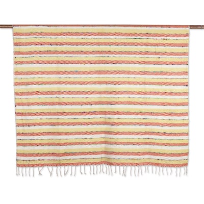 Novica Handmade Fusion Cotton Throw Blanket