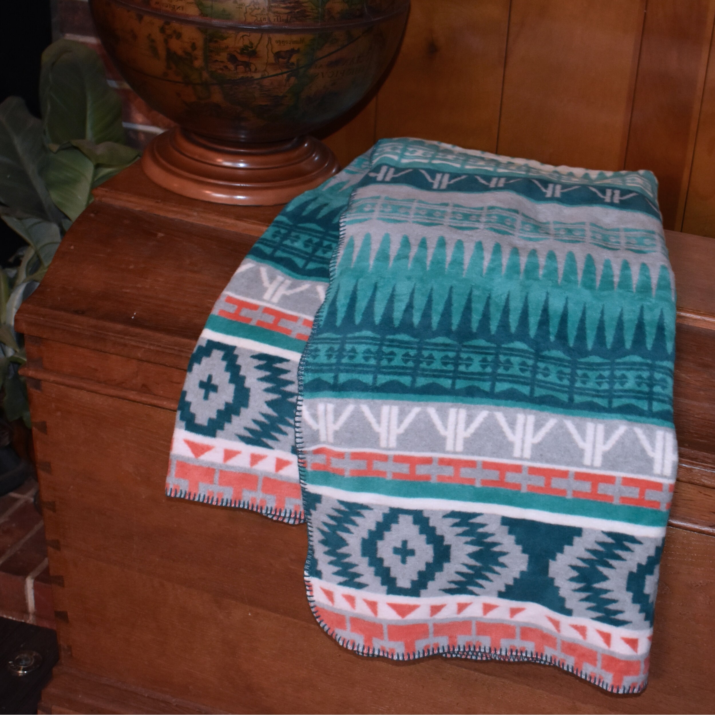 Southwestern Colorful Deluxe Velour Blanket Throw Mojave By IBENA Overstock 32363890