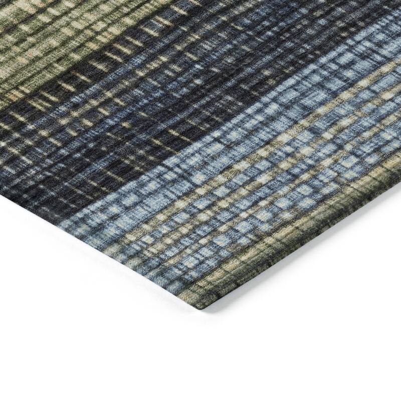 HomeRoots Striped Transitional Rectangle Outdoor Rug