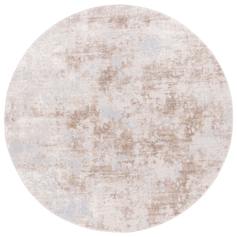 SAFAVIEH Continental Virginie Modern Rug - 6'7" Round - Light Beige/Beige