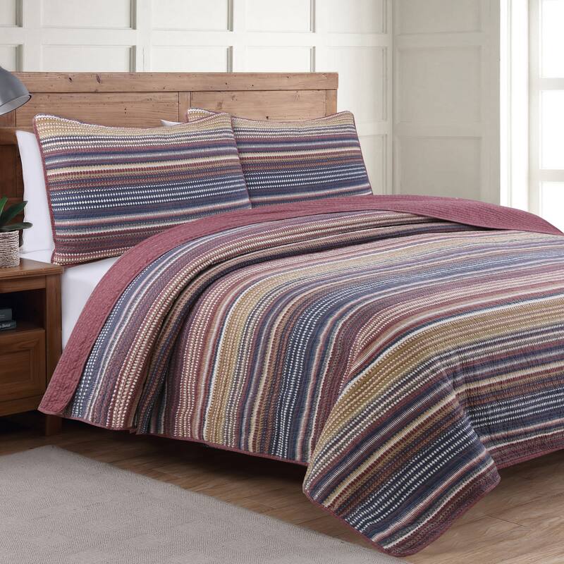 Estate Collection Taj Quilt Set - Twin - Berry