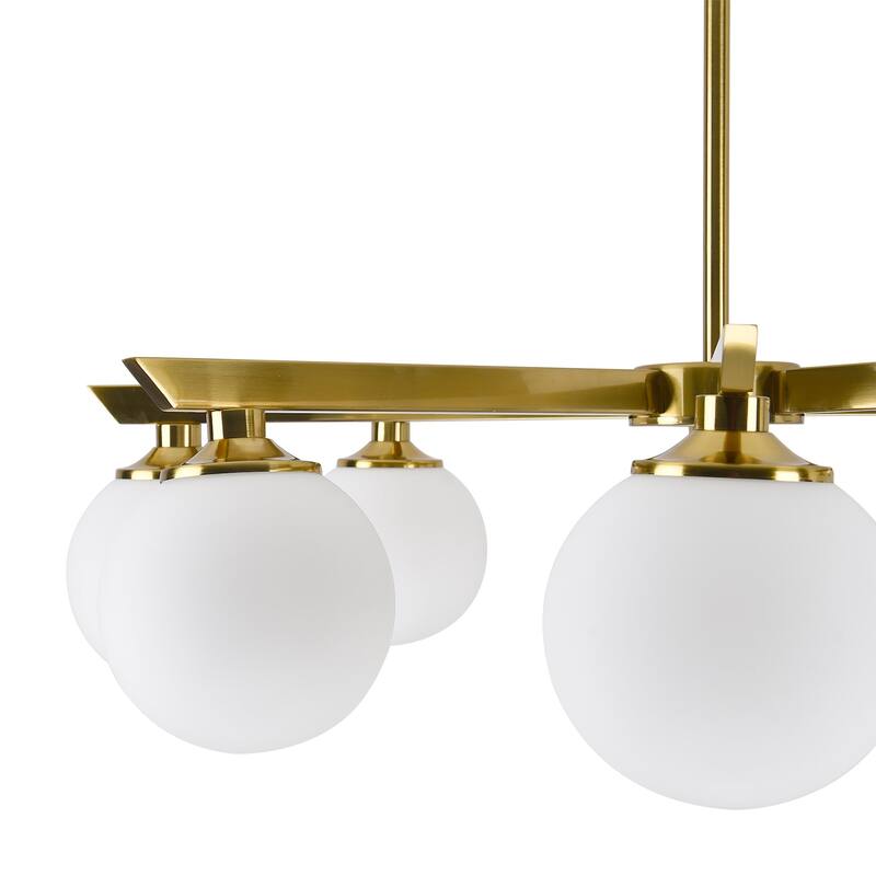 8-Light Modern Linear Chandelier - Gold