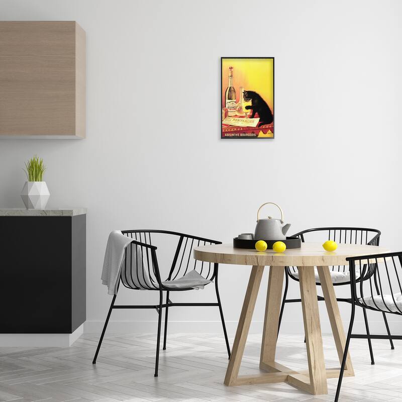 Stupell Vintage Cat & Absinthe Framed Giclee Art Design By Marcus Jules