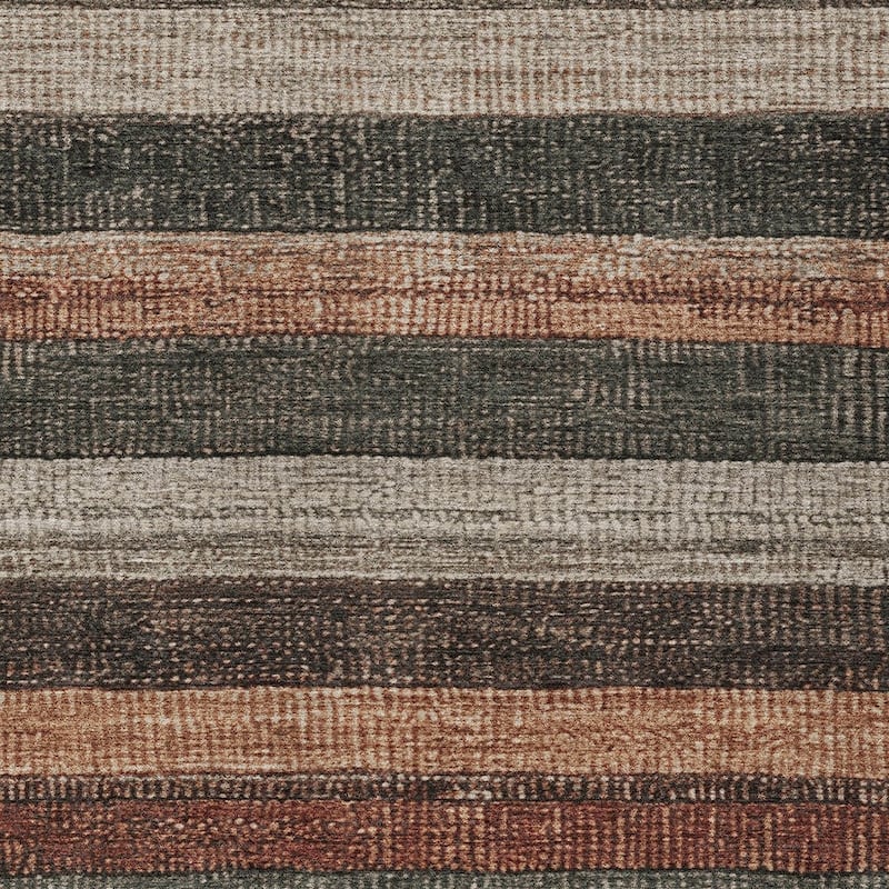 HomeRoots Striped Transitional Rectangle Outdoor Rug