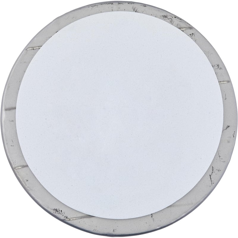 Titanium Silver Set of Two Elise Short Ceramic Candlesticks Aria Home