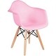 preview thumbnail 3 of 6, 2xhome Single Kids Toddler Chair Pink Modern Plastic Wood Natural Preschool Child Activity Daycare School Kitchen Desk Work