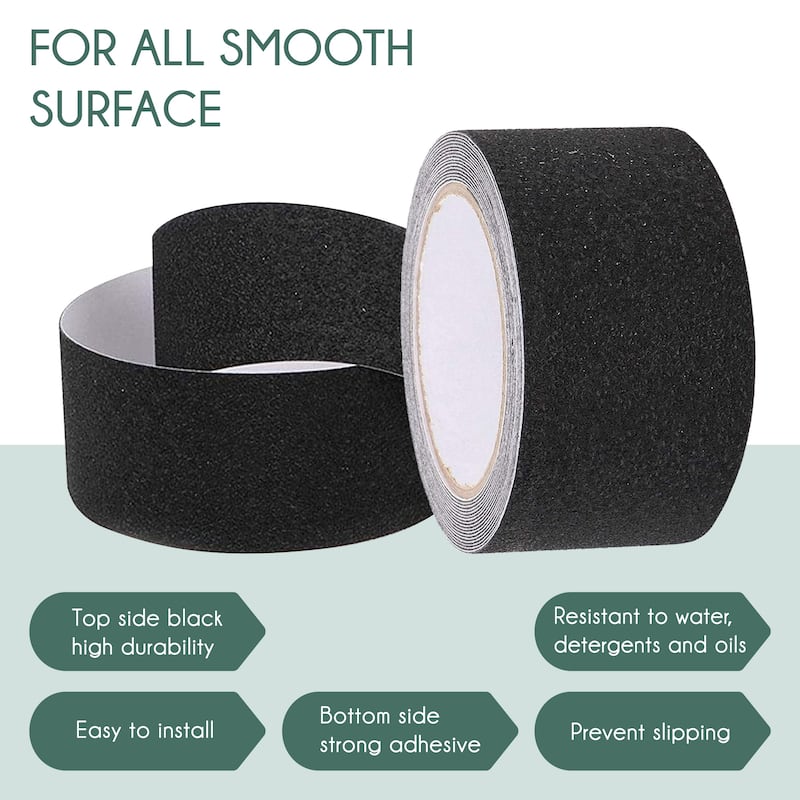 Non-Slip Grip Tape - Waterproof Non-Skid Adhesive Tape For Stairs, - Heavy Duty PEVA Safety Anti Slip Tape