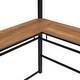 preview thumbnail 12 of 13, Artsy Twin Size Metal Loft Bed with 3 Layers and L-shaped Desk, Black