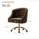 preview thumbnail 97 of 109, Modern Velvet Tufted Office Chair with Gold Metal Base by HULALA HOME