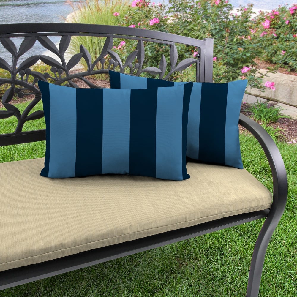 18" x 12" Outdoor Lumbar Throw Pillow (Set of 2) - 12'' L x 18'' W x 4'' H
