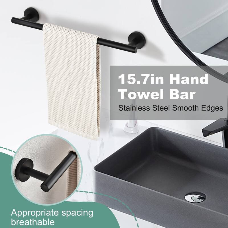 10-PCS Stainless Steel Bathroom Accessories Set Wall Mounted,Round Shape