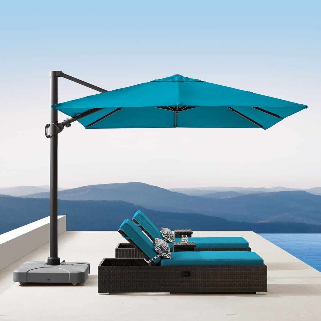 Shop Corvus Valencia 10 Foot Sunbrella Canopy Patio Umbrella With Base Overstock 16691436