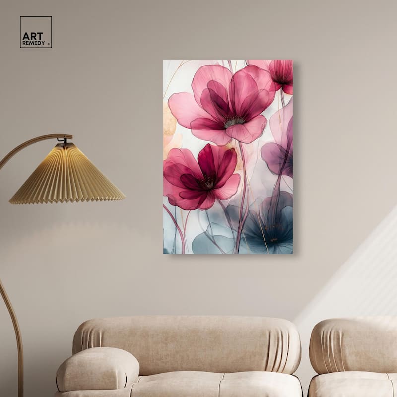 Filigree Flora II Canvas by Art Remedy, Gallery Wrapped