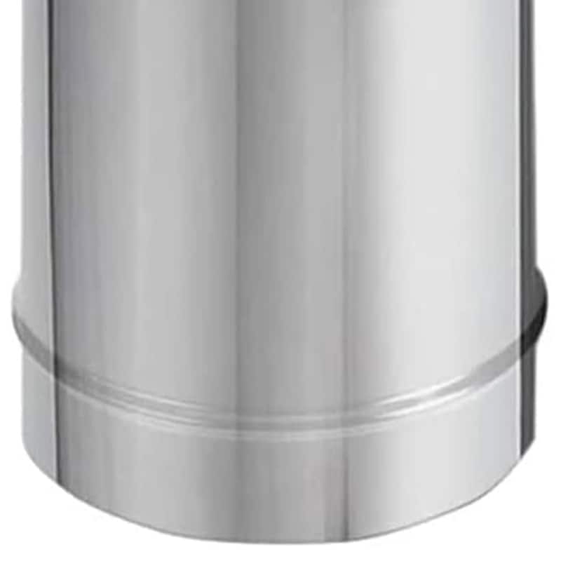 DuraVent DuraBlack 24" x 8" Diameter Single Wall Stainless Steel Stove Pipe - 3.6