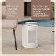 preview thumbnail 19 of 24, Nook 14" Wide Round Side Table in Fiberstone with Open Storage Compartment