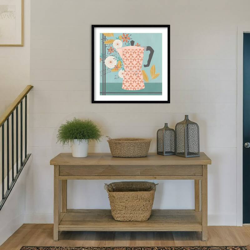 Whimsical Kitchen No. 1 by June Erica Vess Wood Framed Wall Art Print