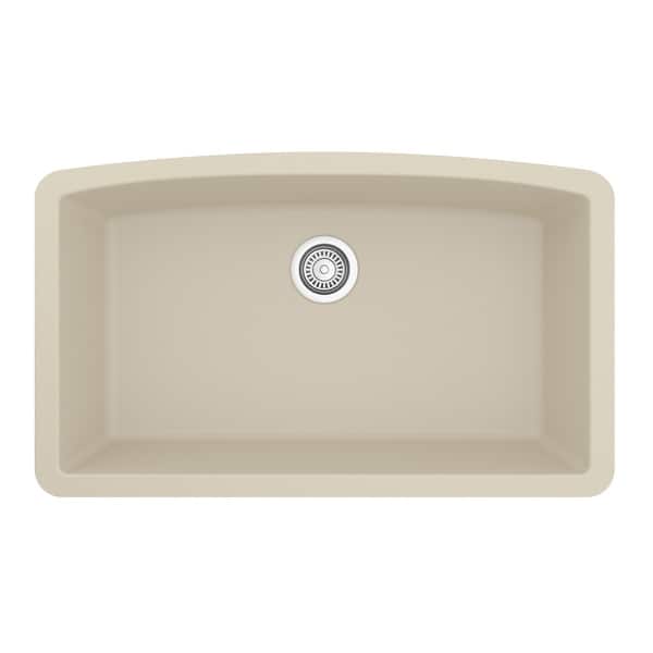 slide 2 of 52, Karran Undermount Quartz Double Bowl Kitchen Sink Bisque