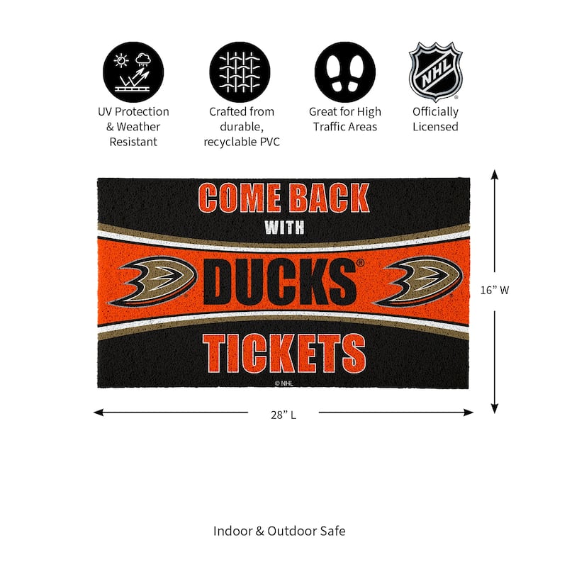 Washington Commanders 28 in. x 16 in. PVC "Come Back With Tickets" Trapper Door Mat