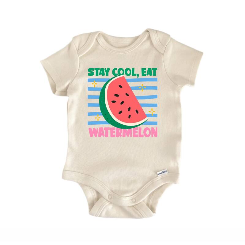 Watermelon Fruit Retro - Baby Bodysuit - White - 6-9M