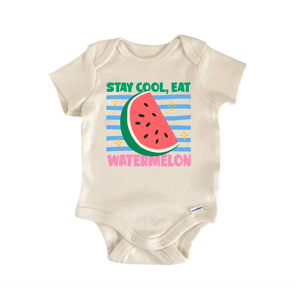 Watermelon Fruit Retro - Baby Bodysuit