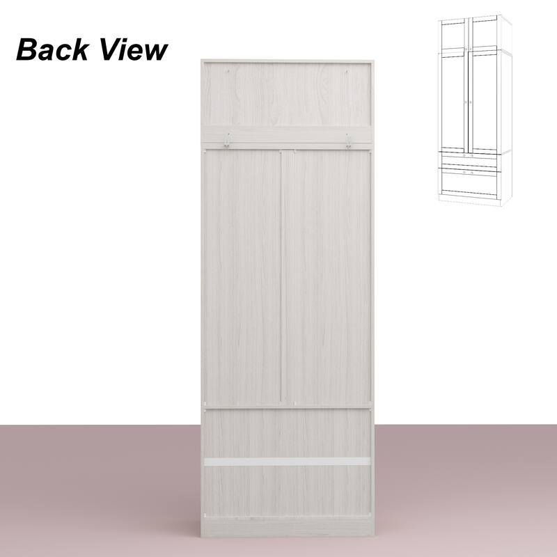 Modular Modern Glass Door Wardrobe:Storage Closet Solution Armoire