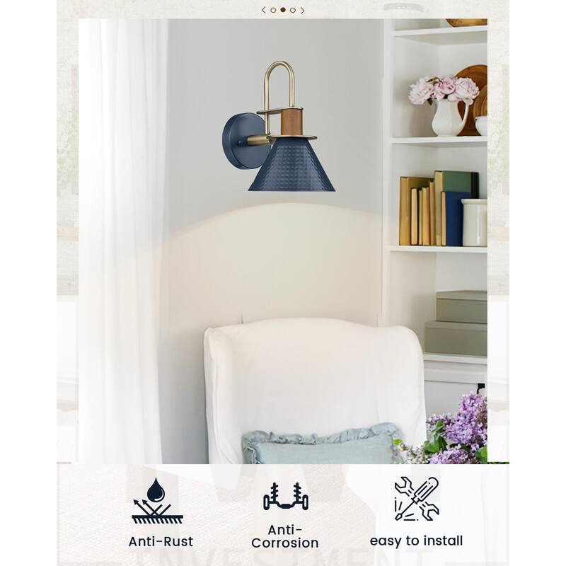 Rustic Gooseneck Wall Sconces, Wall Light, Hammered Metal Shade