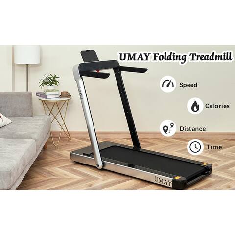 Folding Treadmill for Home with 4 inch LCD Display