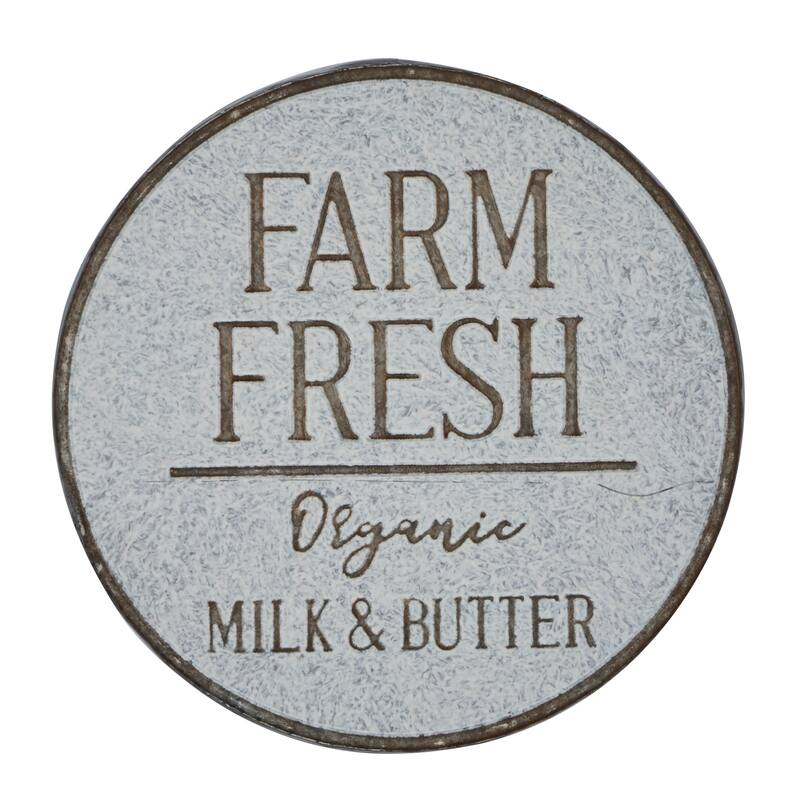 Beige Iron Farmhouse Wall Decor Text 16 x 16 x 1