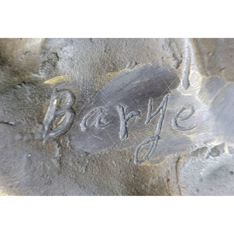 Rams Goats On Rocks Bronze Sculpture Statue Wildlife Art Decor On Marble Base