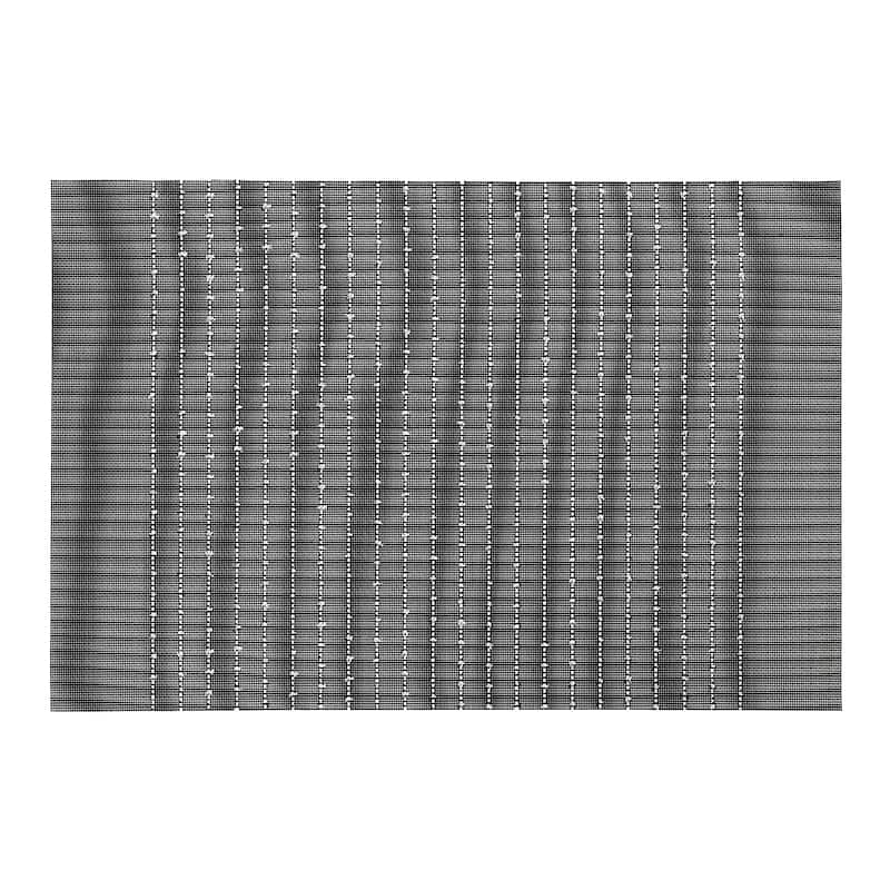 Vinyl Cotton Placemat Pinstripe Black - Set of 12