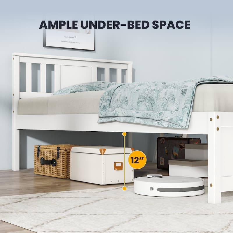 Gymax Twin / Queen / Full Size Bed Frame w/ Headboard Wood Slat