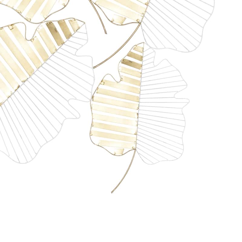 Metal Leaf Monstera Wall Decor - Gold - Roche River Decor