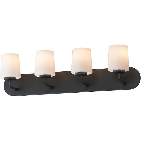 slide 2 of 11, Maxim 12894WT Durham 4 Light 30" Wide Bath Vanity Light Black