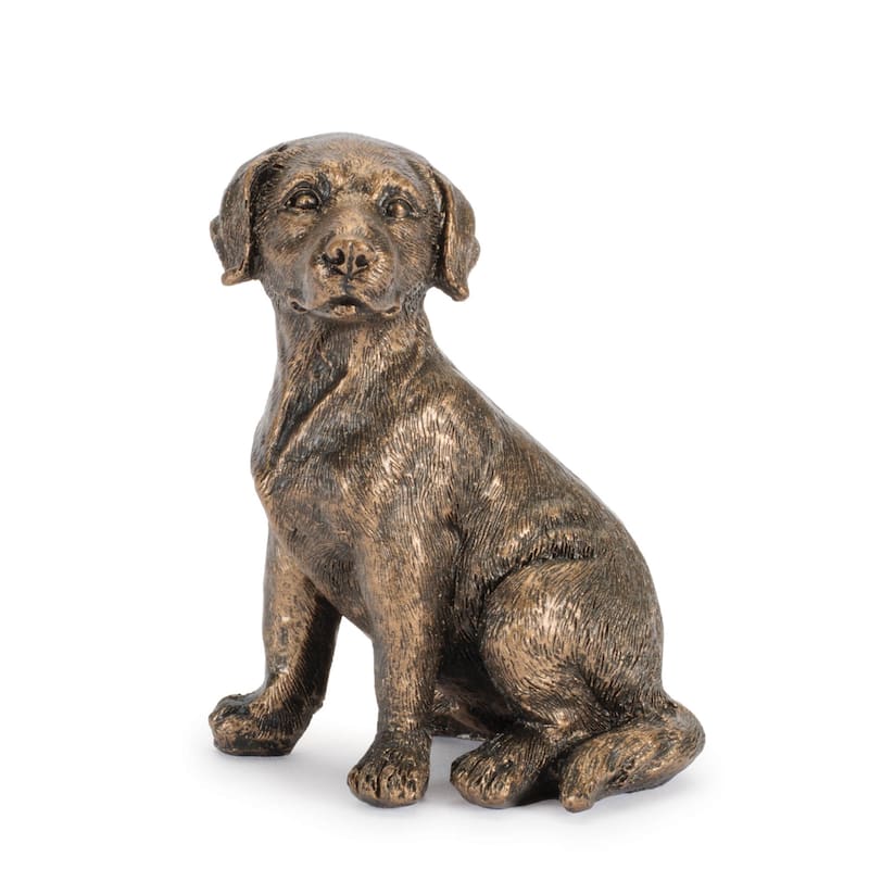 Bronze Finish Dog Figurine (Set of 8)