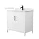 Option White / Giotto Quartz Top / Matte Black Hardware