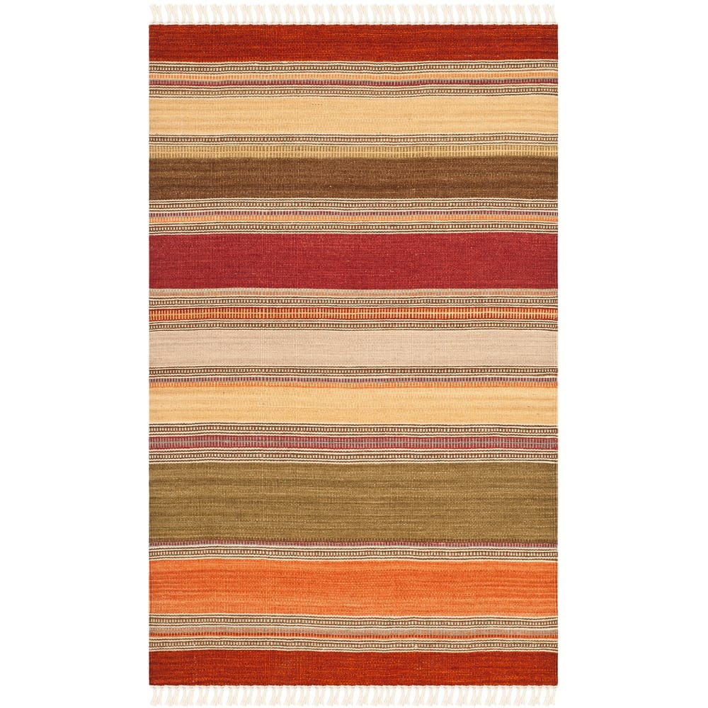 SAFAVIEH Handmade Striped Kilim Tarah Stripe Wool Rug with