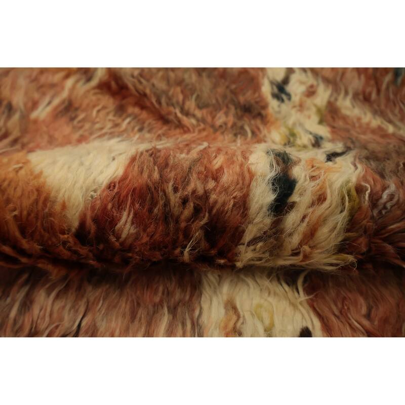 Hand Knotted Oriental 100% Wool Carpet Modern Tribal Oranges & Rust Moroccan Area Rug - 16' 4'' X 13' 3''