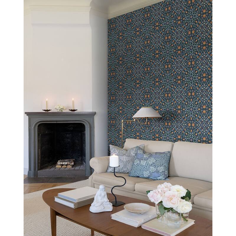 A-Street Prints No 1 Holland Park Dark Blue Floral Wallpaper