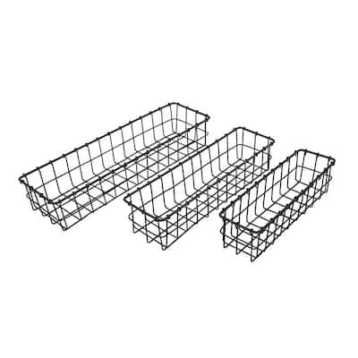 Rectangular Wire Baskets - Set of 3